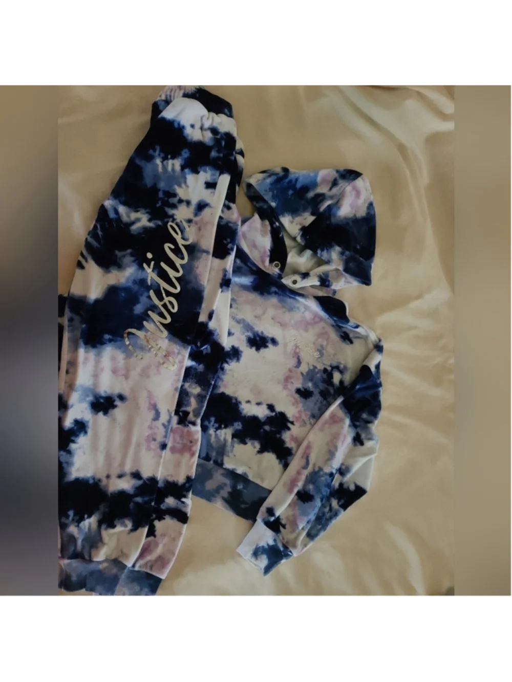 Justice Girls Tie Dye Hoodie & Jogger Set Size M (10) 2pc